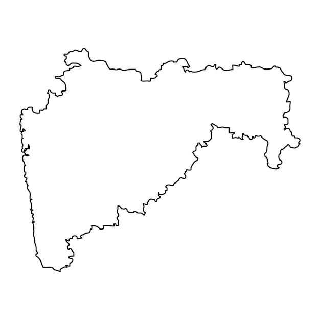 Carte De L'état Du Maharashtra Division Administrative De L'inde Illustration Vectorielle