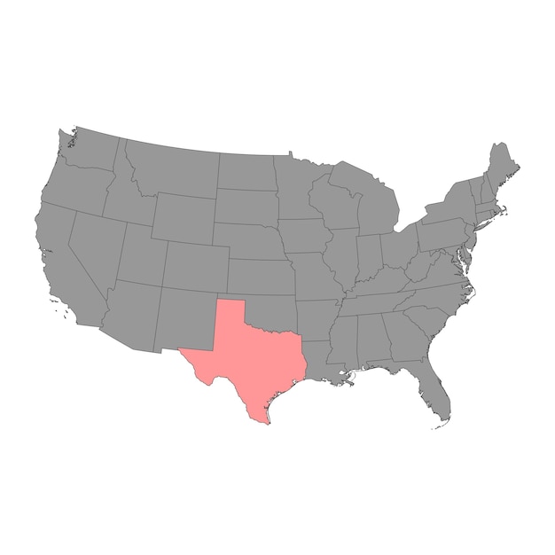 Carte D'état Du Texas Illustration Vectorielle