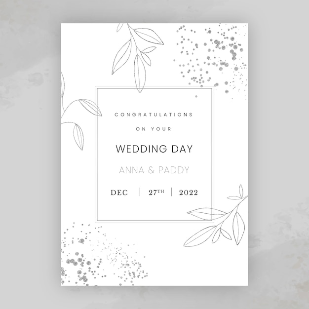 Carte de félicitations de mariage