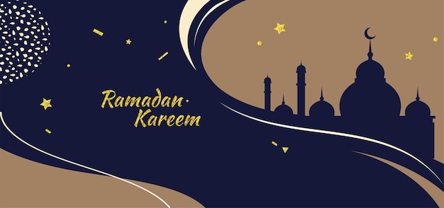 Carte De Festival Ramadan Kareem De Style Islamique