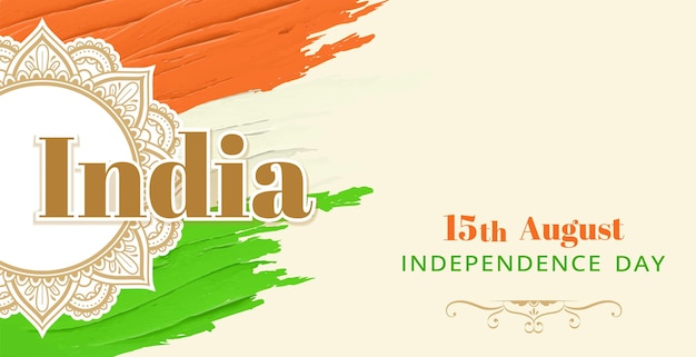 Vecteur carte de la fête de l'indépendance de l'inde le 15 août