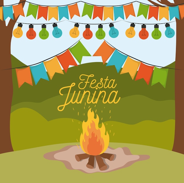 Carte de fête Junina