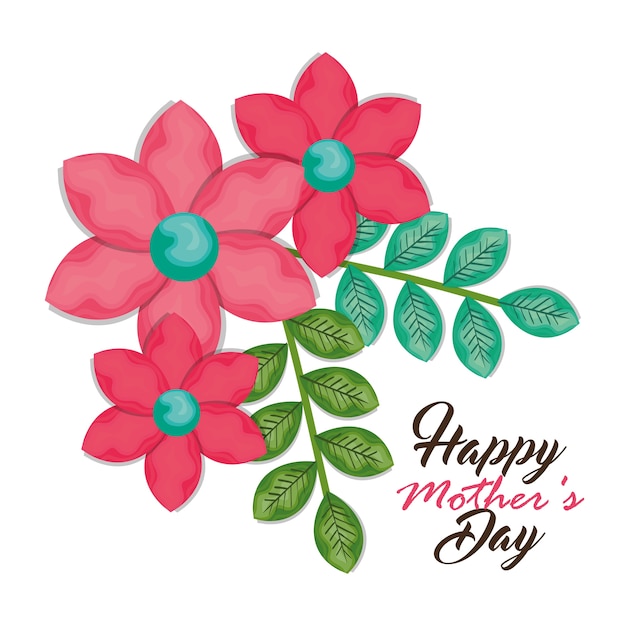 carte de fête des mères heureux