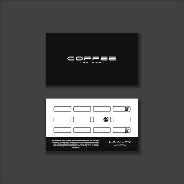 Carte de Fidélité Design Noir
