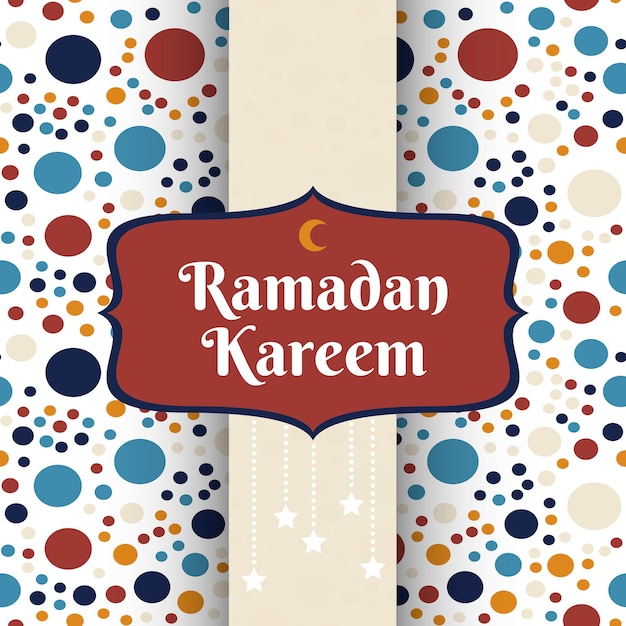 Carte De Fond Coloré Ethnique Ramadan