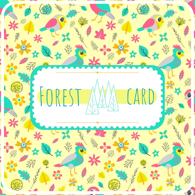 Vecteur carte de forêt