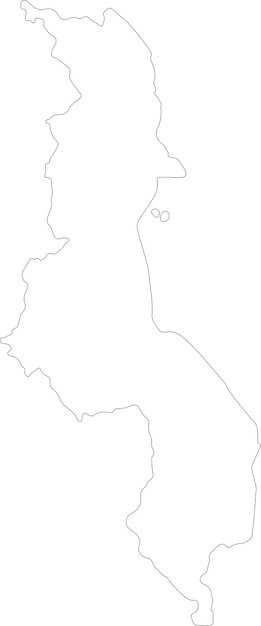 Vecteur carte générale du malawi