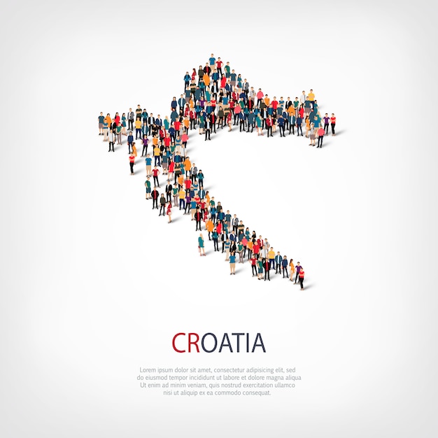 Carte Des Gens Du Pays Croatie