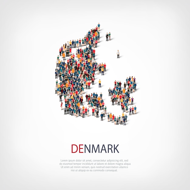 Carte des gens pays Danemark