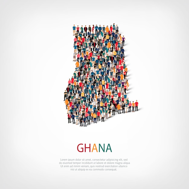 Carte des gens pays Ghana