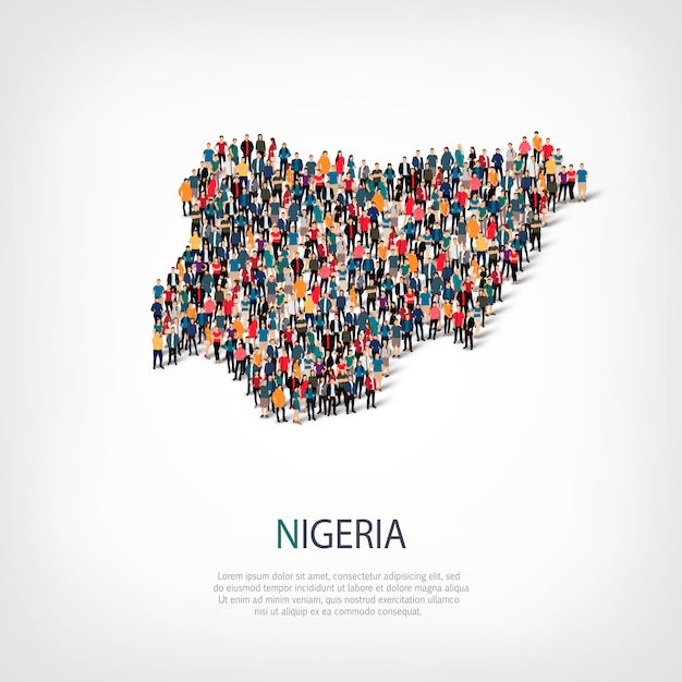 Carte des gens pays Nigeria