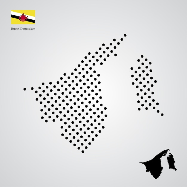 Carte De La Grande-bretagne En Silhouette En Demi-ton