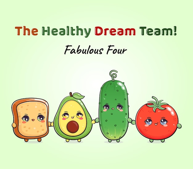 La carte Healthy Dream Team Pain avocat tomate et concombre