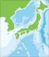 Vecteur carte d'illustration vectorielle du territoire japonais