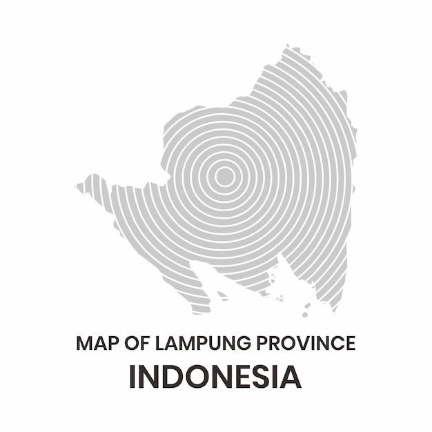 Carte d'illustration vectorielle de Lampung