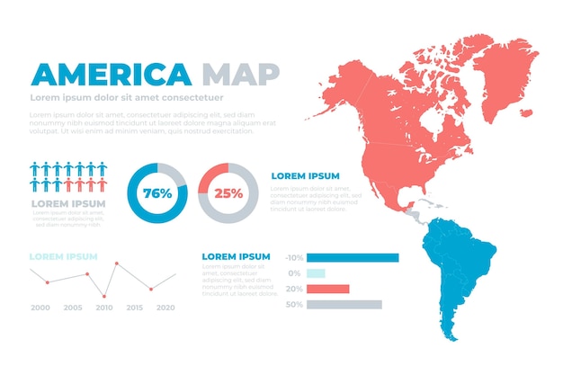 Vecteur carte infographique dessinée à la main