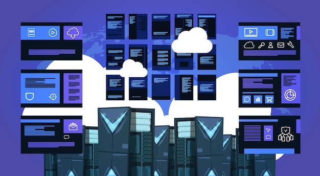 Carte Infographique Sur Le Nuage De Stockage De Données