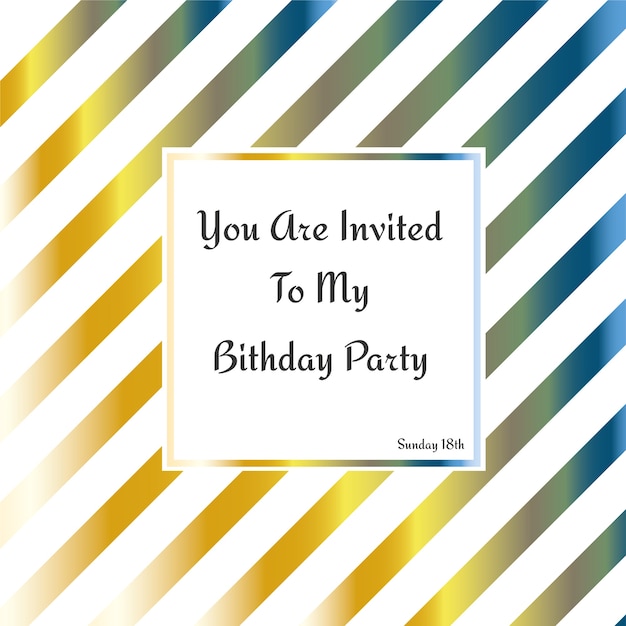 Vecteur carte d'invitation d'anniversaire