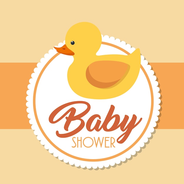 Vecteur carte d'invitation de douche de bébé