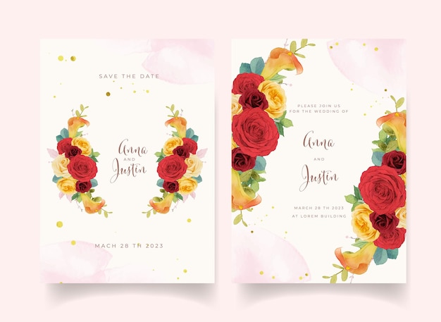 carte d'invitation florale