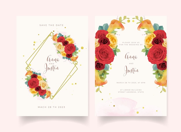 carte d'invitation florale
