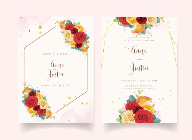 carte d'invitation florale