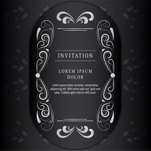 Carte D'invitation Vintage