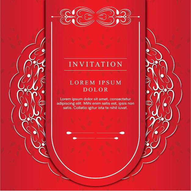 Vecteur carte d'invitation vintage