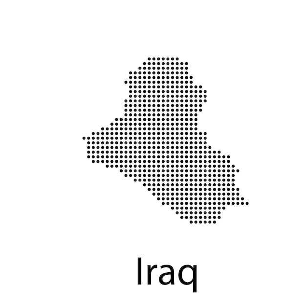 Carte de l'Irak. illustration vectorielle de concept de carte