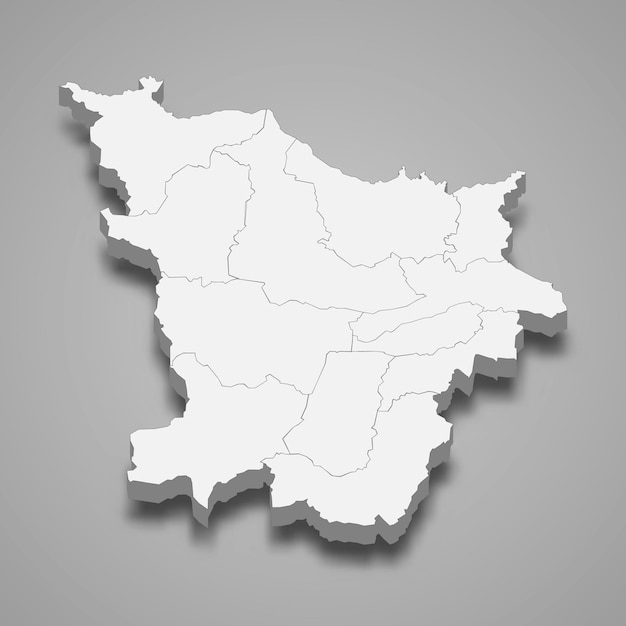 Carte Isométrique 3d D'annaba Est Une Région D'algérie