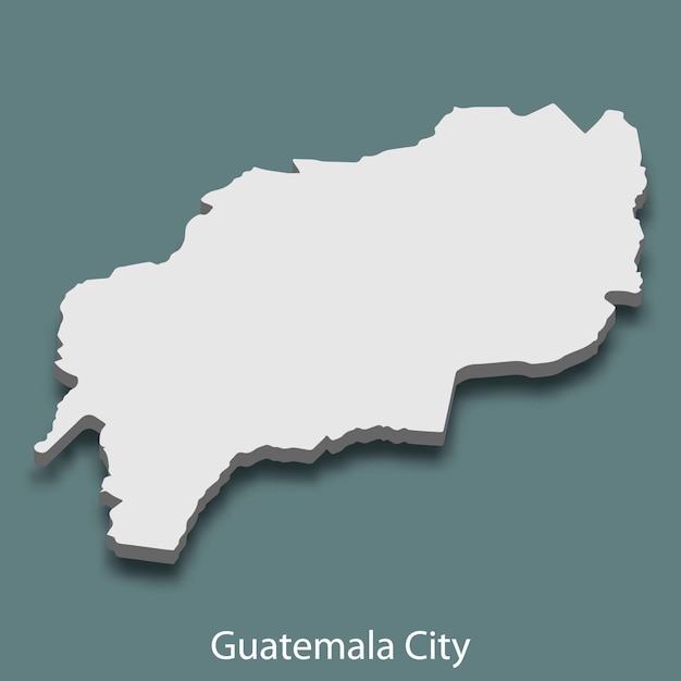 Carte Isométrique 3d De Guatemala City Est Une Ville Du Guatemala