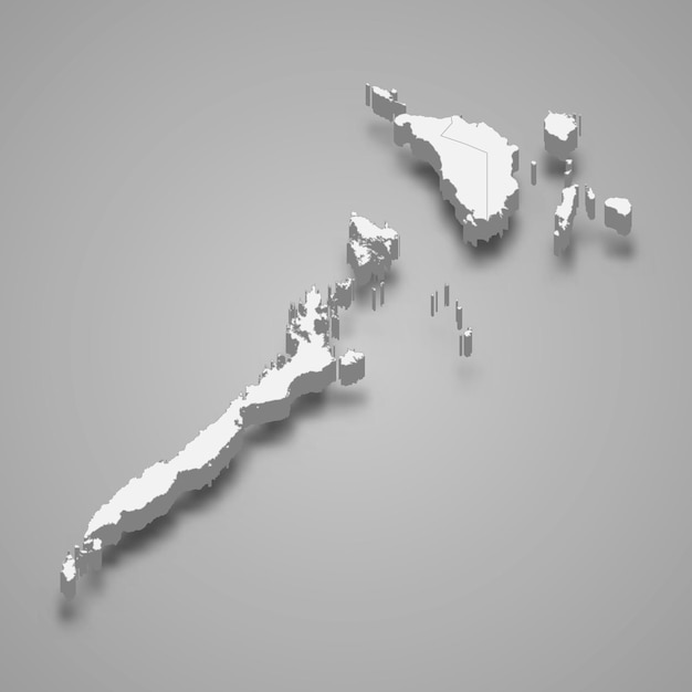 Carte Isométrique 3d De Mimaropa Est Une Région Des Philippines