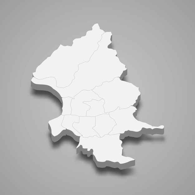 Carte isométrique de la ville de Taipei est une région de Taiwan