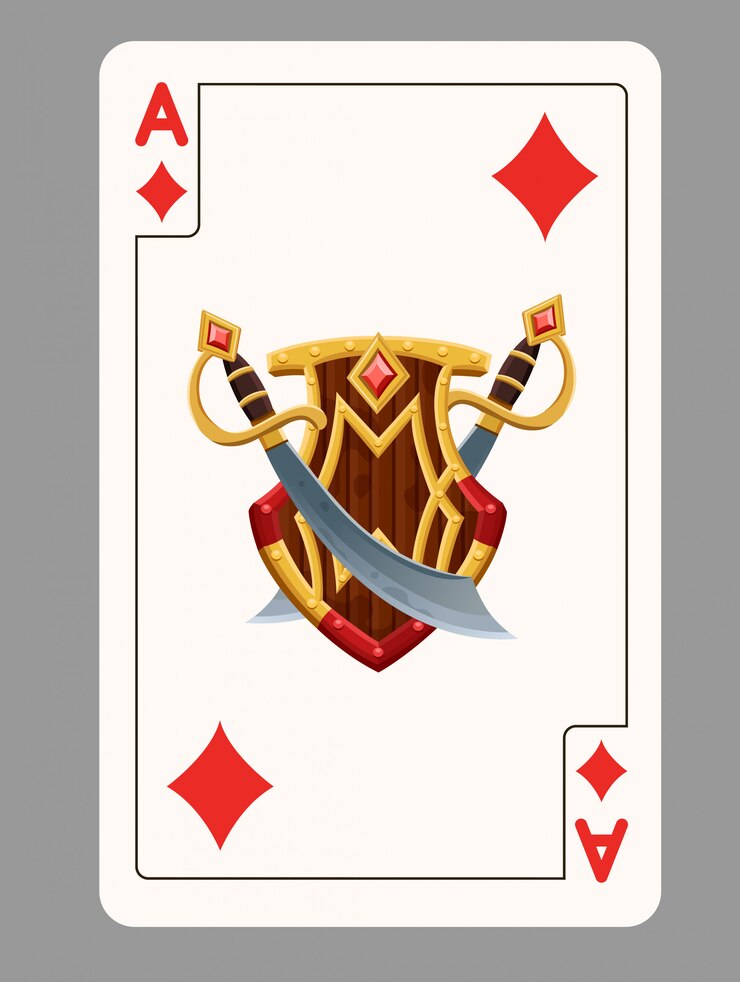 Vecteur carte à jouer as de diamants