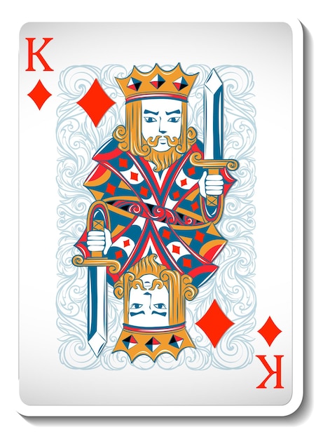 Carte à Jouer King Of Diamonds Isolée