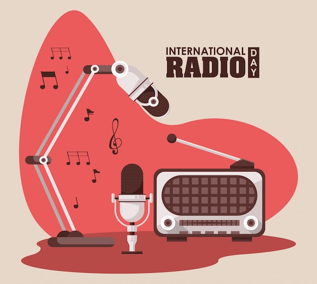 Carte de la journée internationale de la radio