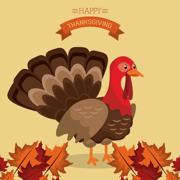 Carte de joyeux thanksgiving