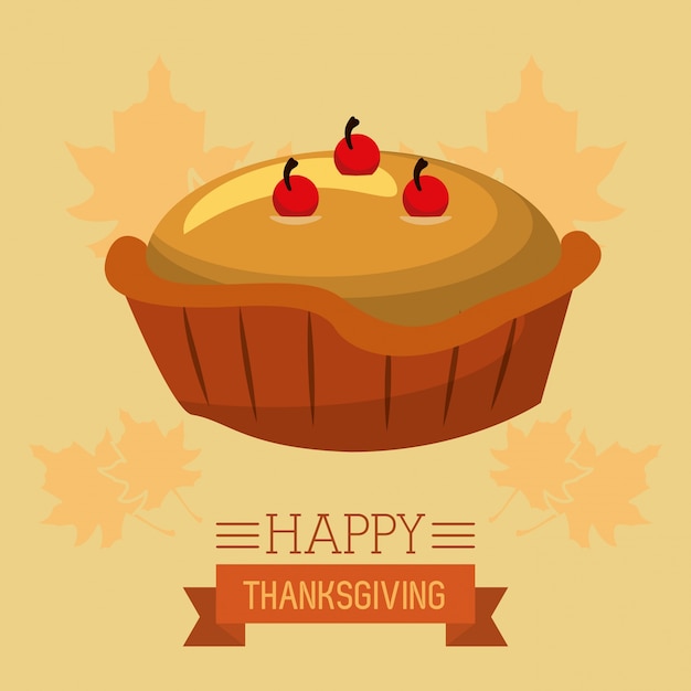 Vecteur carte de joyeux thanksgiving