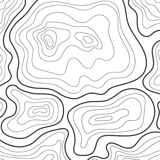 Vecteur carte des lignes topographiques