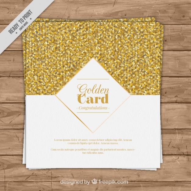 Vecteur carte de luxe avec des confettis d'or