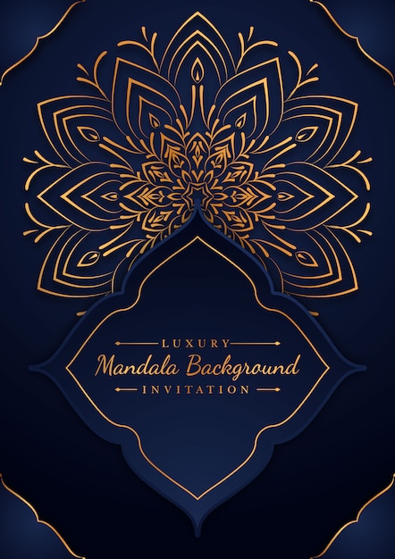 Carte De Mandala Doré De Luxe