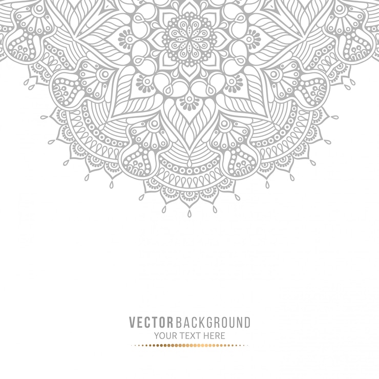Vecteur carte de mandala ou invitation avec éléments décoratifs vintage