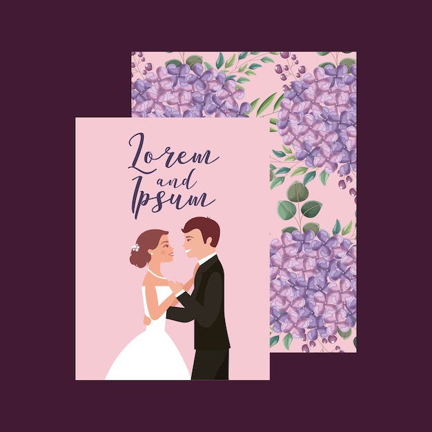 Carte De Mariage De Couple