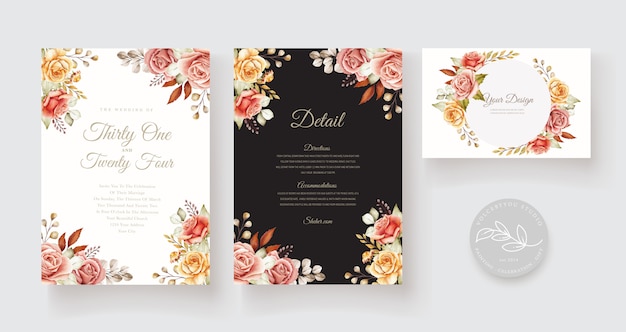 Carte De Mariage Floral