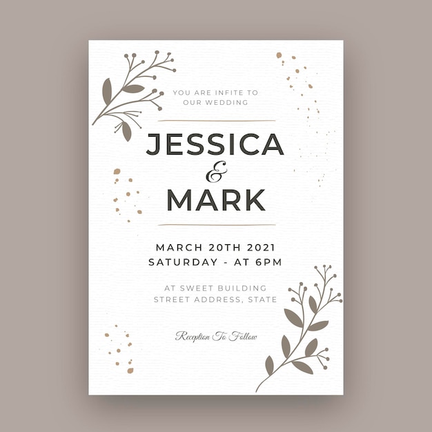 Carte de mariage minimale