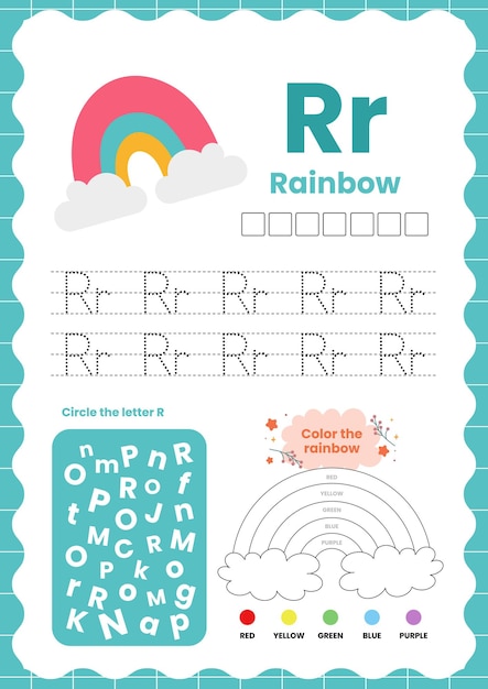 carte mémoire alphabet coloré mignon vecteur design plat imprimable pour l'activité des enfants