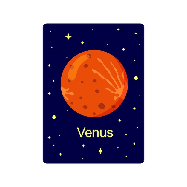 Carte mémoire de la planète Vénus pour les enfants Matériel pédagogique sur le thème de l'apprentissage de l'espace pour les écoles