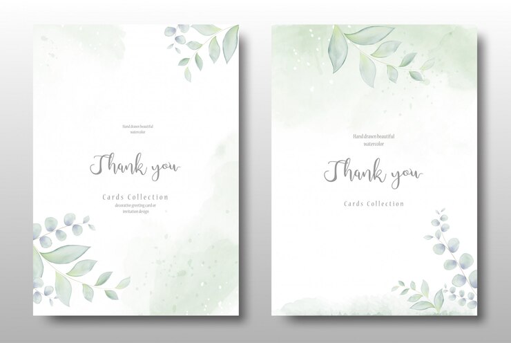 Vecteur carte de modèle d'invitation aquarelle peinte à la main