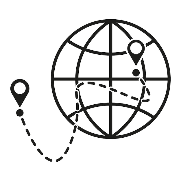 Carte mondiale avec des broches de géolocalisation Illustration vectorielle EPS 10