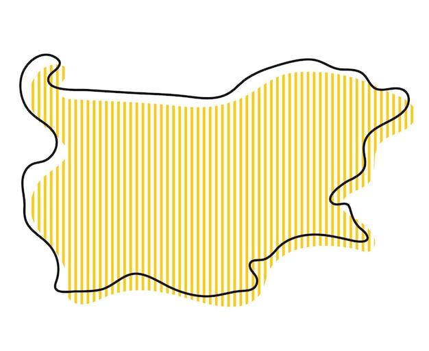 Carte Muette Simple Stylisée De L'icône De La Bulgarie